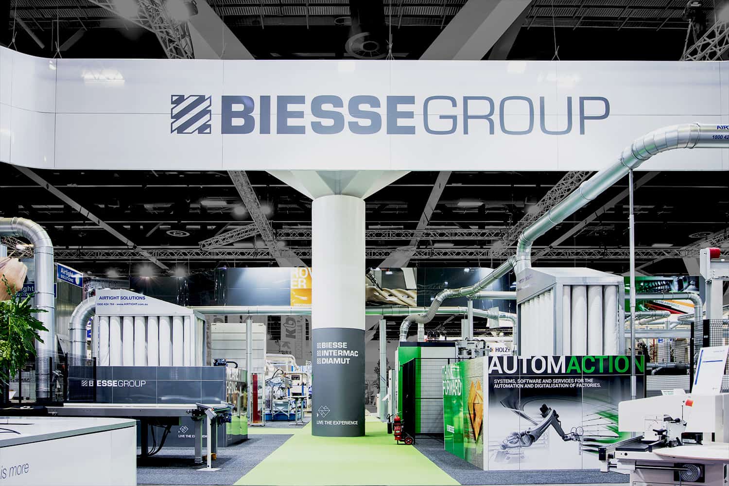 Biesse custom tradeshow stand at AWISA 2018 by Expocentric.com.au
