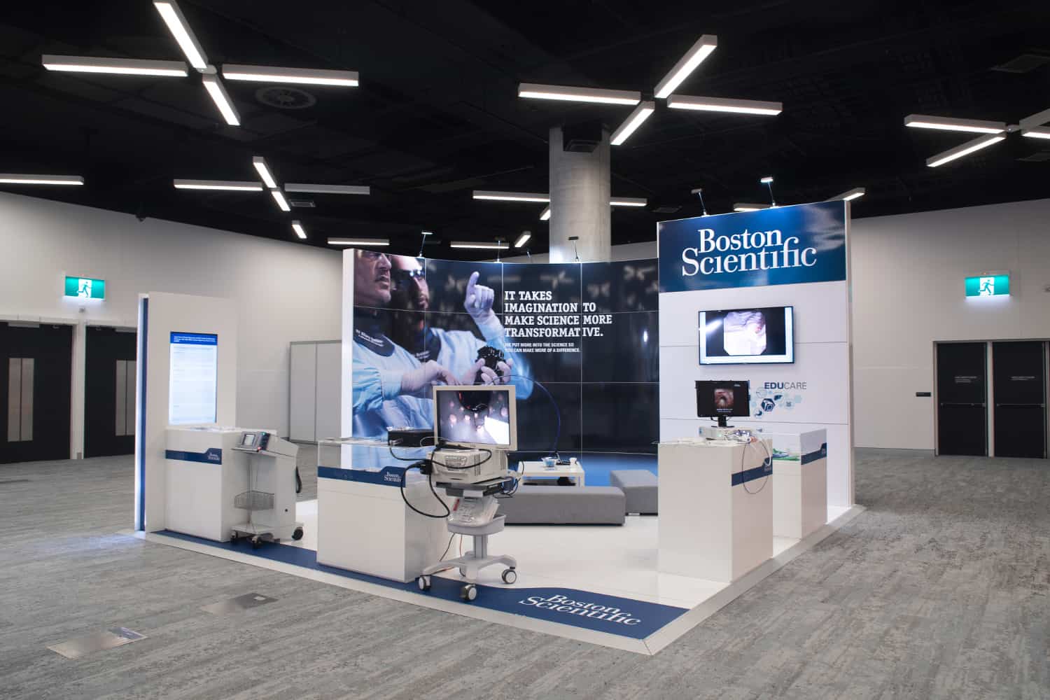 Boston Scientific showtopper exhibition stand at SIES 2019 by Expocentric.com.au