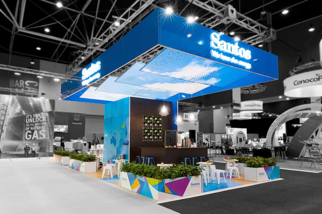 Santos custom exhibition stand at APPEA 2014 by Expocentric.com.au